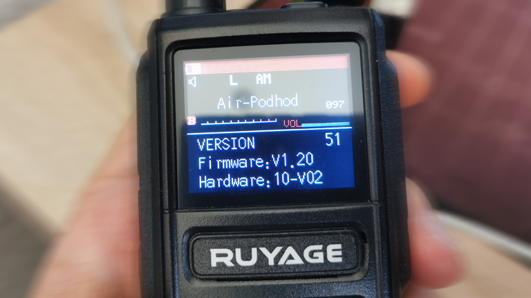 Прошивка Ruyage UV-98 10w ,Firmware: V1.20, Hardware:10-V02
